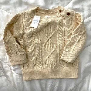 Baby Gap Cream Cable Knit Sweater